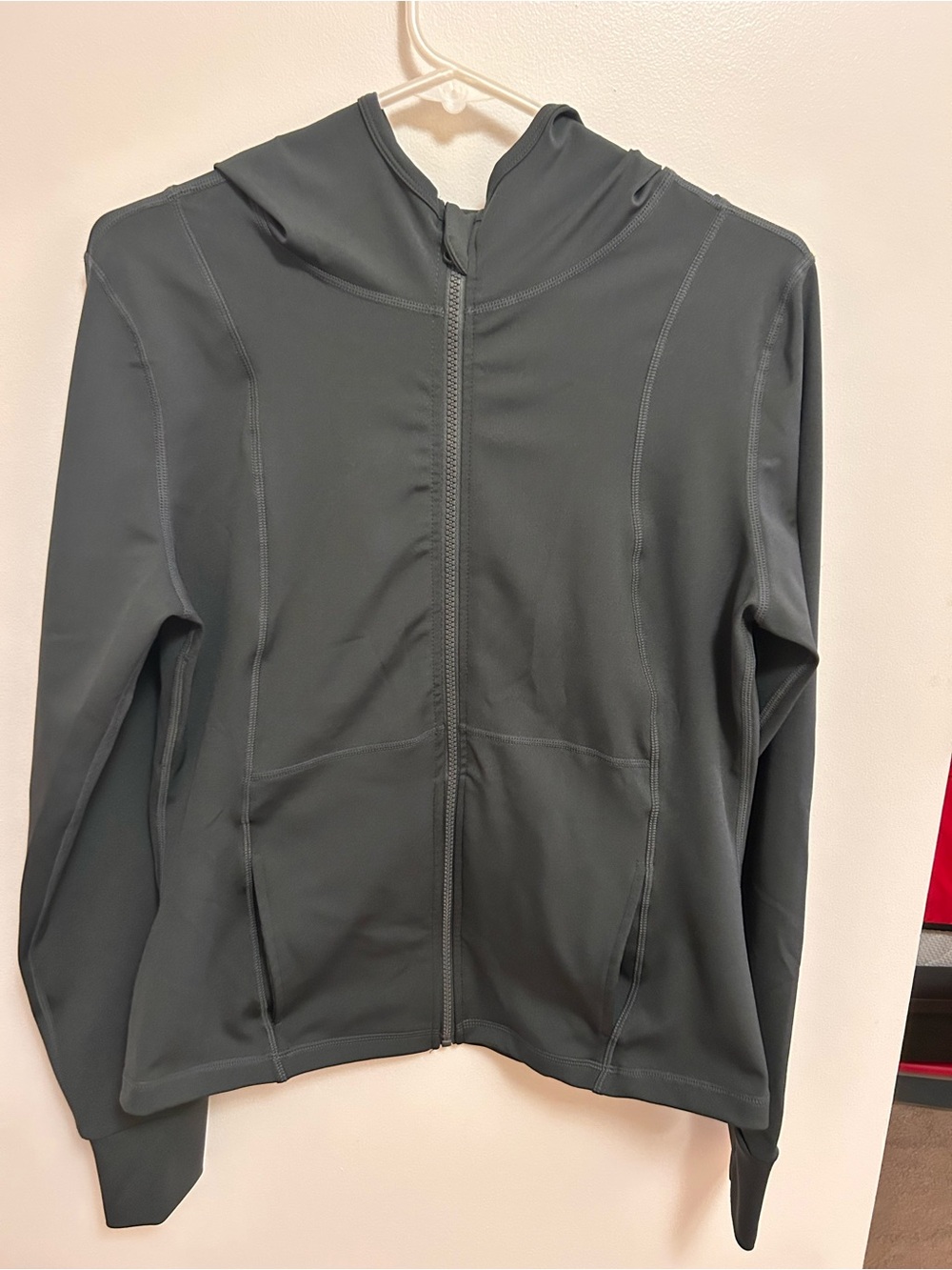 Women's Gray Zip-Up Hoodie Jacket